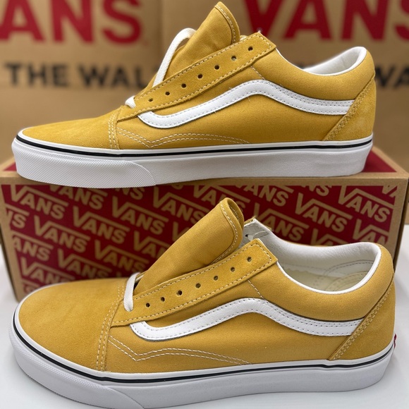 Vans Shoes - Vans WMNS Mustard Vans Men’s Old Skool
Ochre/True White Sneakers 
VN0A38G1QA0